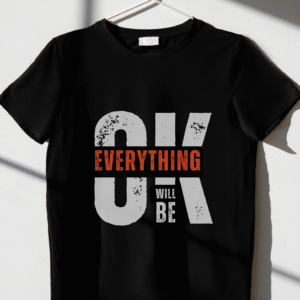 Men's Black Graphic Printed Oversized T-shirt